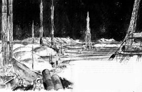 Helmuth Ellgaard, Illustration aus: Signale vom Jupitermond Helmuth Ellgaard, Illustration aus: Signale vom Jupitermond